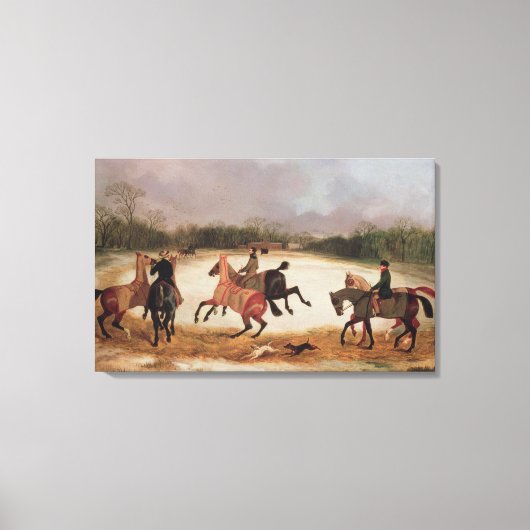 Grijspaarden Canvas Afdruk (Voorkant)