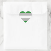 Grijsromantische Pride-vlag Hart Sticker (Tas)