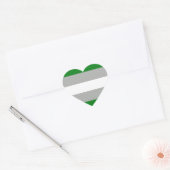 Grijsromantische Pride-vlag Hart Sticker (Envelop)