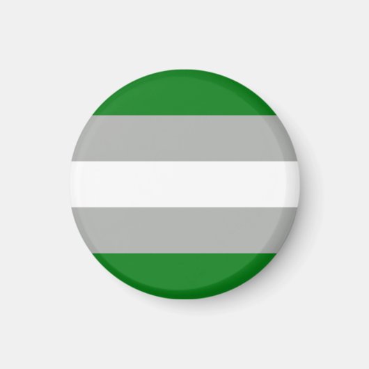 Grijsromantische Pride-vlag Magneet (Voorkant)
