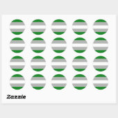 Grijsromantische Pride-vlag Ronde Sticker (Vel)
