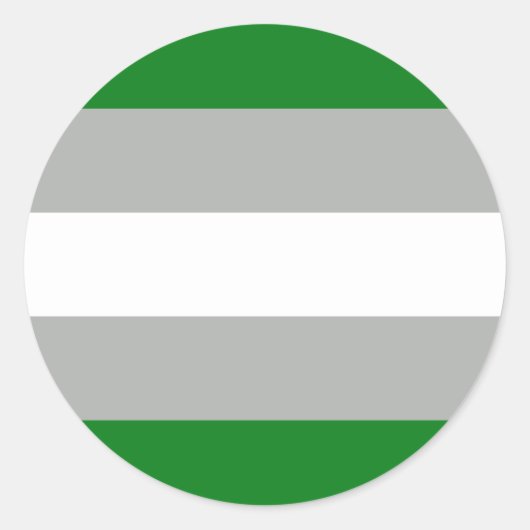 Grijsromantische Pride-vlag Ronde Sticker (Voorkant)