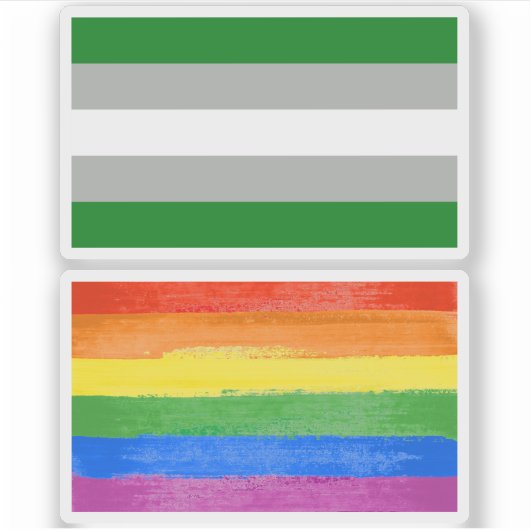 Grijsromantische trots sticker (Voorkant)