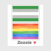 Grijsromantische trots sticker (Vel)