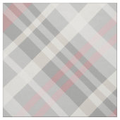 grijsroze witte diagonale plaid stof (Swatch)