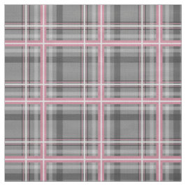 Grijsroze witte ruit plaid stof