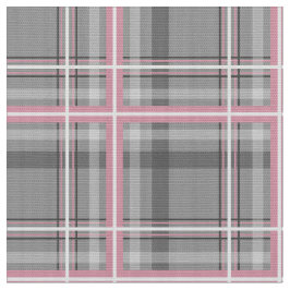 Grijsroze witte ruit plaid stof