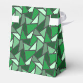 Grijsschaduw van groen gekleurd glas bedankdoosjes (Achterkant)