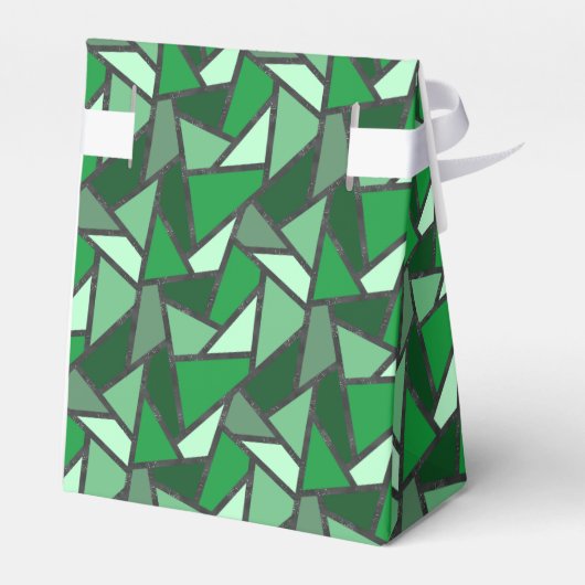 Grijsschaduw van groen gekleurd glas bedankdoosjes (Achterkant)