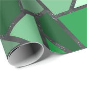 Grijsschaduw van groen gekleurd glas cadeaupapier (Rol Hoek)