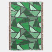 Grijsschaduw van groen gekleurd glas deken (Voorkant Verticaal)