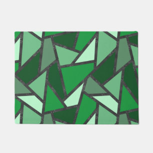 Grijsschaduw van groen gekleurd glas deurmat