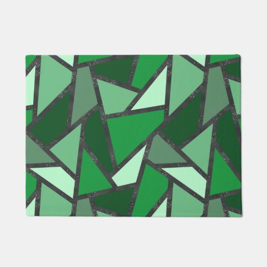 Grijsschaduw van groen gekleurd glas deurmat (Voorkant)