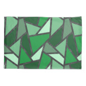 Grijsschaduw van groen gekleurd glas kussensloop (Achterkant)