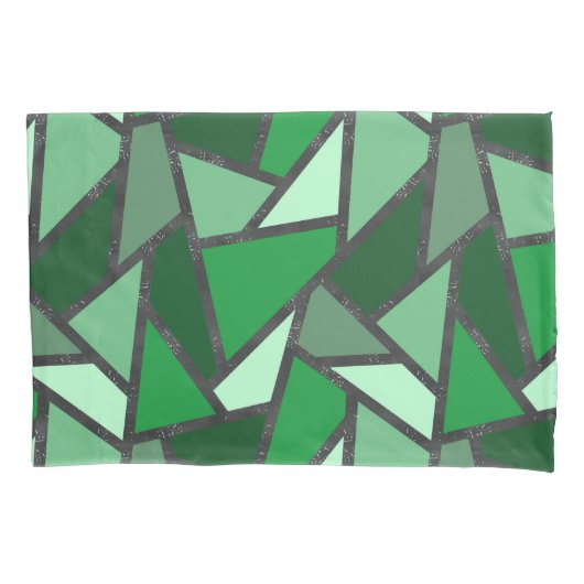 Grijsschaduw van groen gekleurd glas kussensloop (Voorkant)