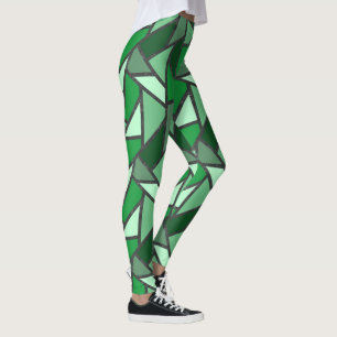 Grijsschaduw van groen gekleurd glas leggings