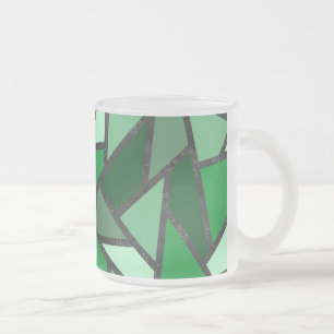 Grijsschaduw van groen gekleurd glas matglas koffiemok