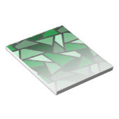 Grijsschaduw van groen gekleurd glas notitieblok (Schuin)