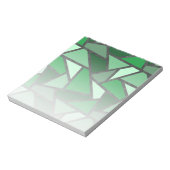 Grijsschaduw van groen gekleurd glas notitieblok (Linkerzijde)