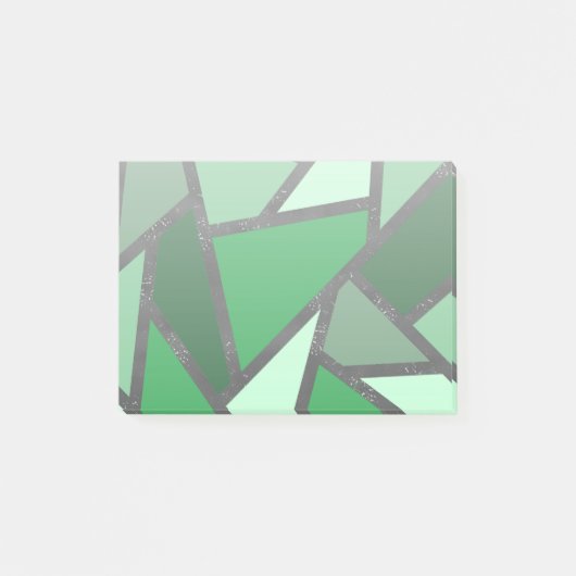 Grijsschaduw van groen gekleurd glas post-it® notes (Voorkant)