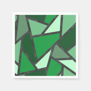 Grijsschaduw van groen gekleurd glas servet