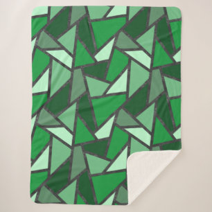 Grijsschaduw van groen gekleurd glas sherpa deken