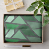 Grijsschaduw van groen gekleurd glas tissuepapier (Geschenk)