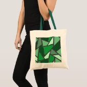Grijsschaduw van groen gekleurd glas tote bag (Voorkant (product))