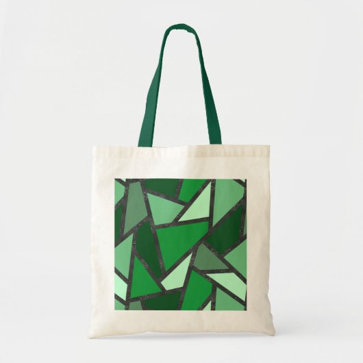 Grijsschaduw van groen gekleurd glas tote bag (Voorkant)