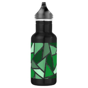 Grijsschaduw van groen gekleurd glas waterfles