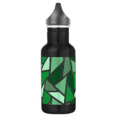 Grijsschaduw van groen gekleurd glas waterfles (Links)