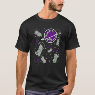 Grijsseksueel kat in de ruimte Grijsseksuele trots T-shirt