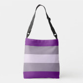 Grijsseksuele Pride-vlag Crossbody Tas (Achterkant)