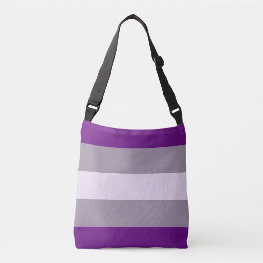 Grijsseksuele Pride-vlag Crossbody Tas (Voorkant)