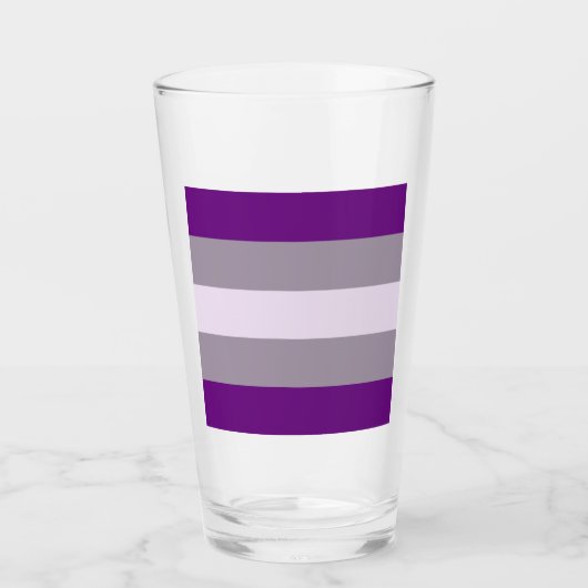 Grijsseksuele Pride-vlag Glas (Voorkant)