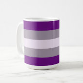 Grijsseksuele Pride-vlag Koffiemok (Voorkant links)