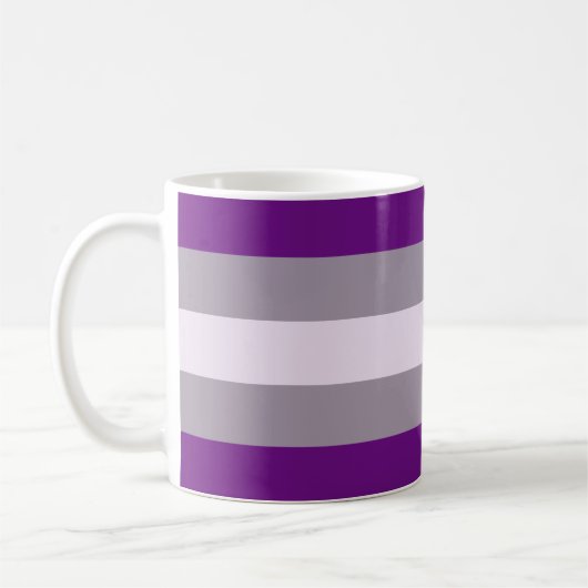 Grijsseksuele Pride-vlag Koffiemok (Links)