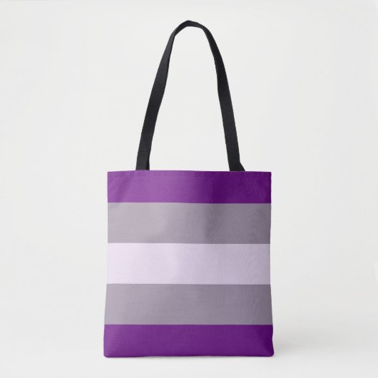 Grijsseksuele Pride-vlag Tote Bag (Voorkant)