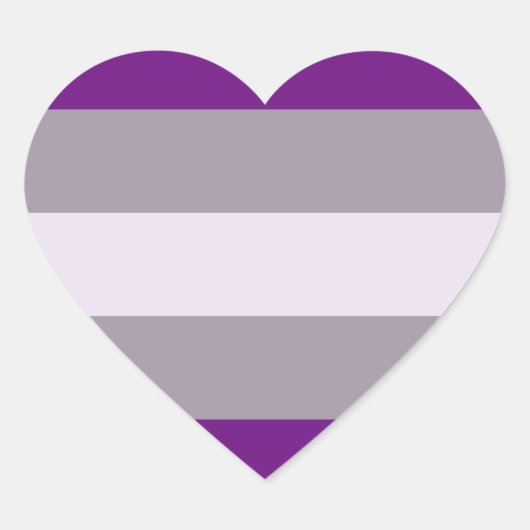 Grijsseksuele trots hart sticker (Voorkant)
