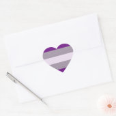 Grijsseksuele trots hart sticker (Envelop)