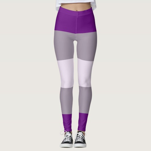 Grijsseksuele trots leggings (Voorkant)