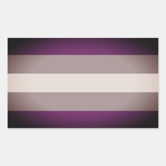 Grijsseksuele trots rechthoekige sticker (Voorkant)