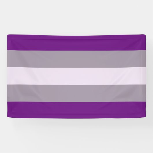 Grijsseksuele trots spandoek (Horizontaal)