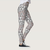 grijstinten geometrisch patroon met driehoeken leggings (Rechts)
