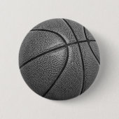 Grijswaarden Basketbal Pinback Buttonnen Ronde Button 5,7 Cm (Voorkant)