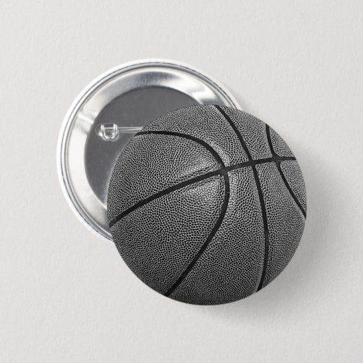 Grijswaarden Basketbal Pinback Buttonnen Ronde Button 5,7 Cm (Voorkant /achterkant)