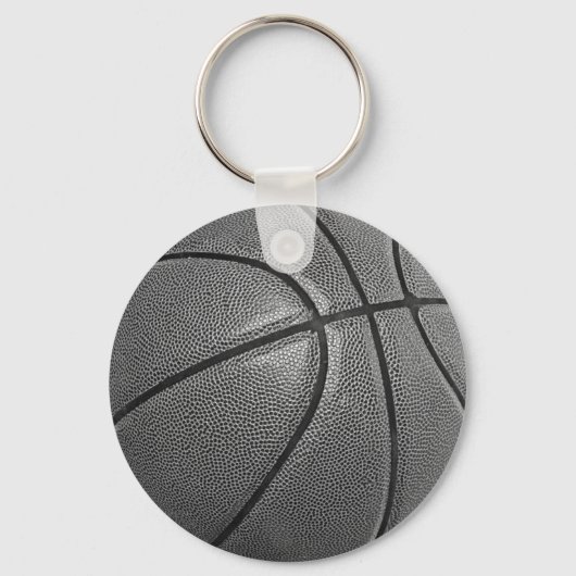 Grijswaarden Basketbal Sleutelhanger (Voorkant)