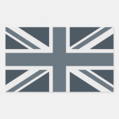 Grijswaarden Engeland Vlag Rechthoekige Sticker (Voorkant)