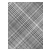 Grijswaarden Grijs en Wit Plaid Tafelkleed (Voorkant)