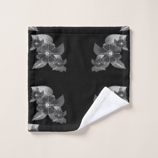 grijswaardenbloem bad handdoek (Wasdoekje)